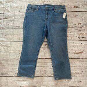 New York & Company Jeans Women's Size 20 Blue Denim Capri NEW